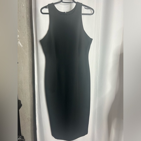 Metaphor Women's Black Midi Bodycon Texture Sleeveless Dress - Picture 3 of 11